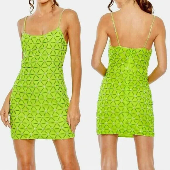 NEW,Mac Duggal 10983 Green Size 4 #MD399